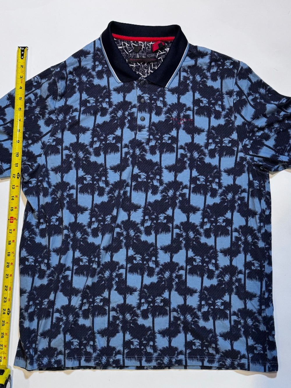 Ted Baker Golfed Palm Tree Print Polo Men's Size 6/Large
